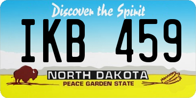 ND license plate IKB459