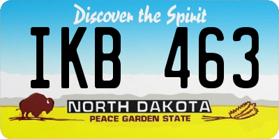 ND license plate IKB463