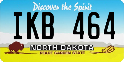 ND license plate IKB464