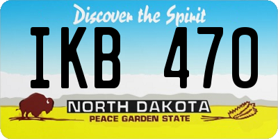 ND license plate IKB470