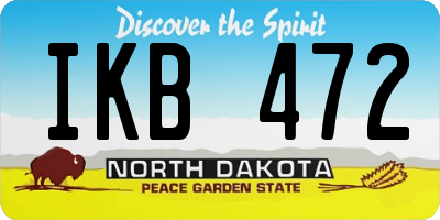 ND license plate IKB472