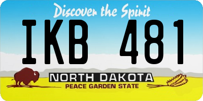 ND license plate IKB481