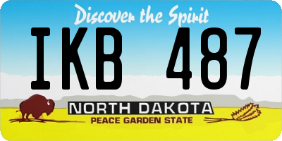 ND license plate IKB487