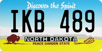 ND license plate IKB489