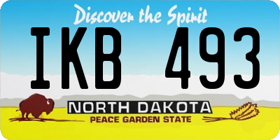 ND license plate IKB493
