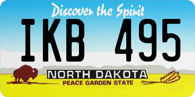 ND license plate IKB495
