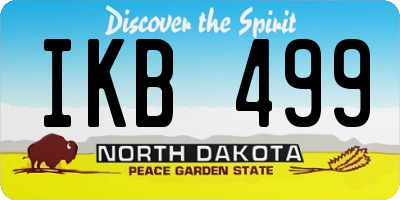 ND license plate IKB499