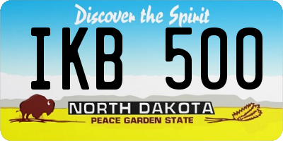 ND license plate IKB500