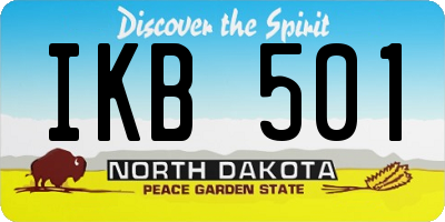 ND license plate IKB501