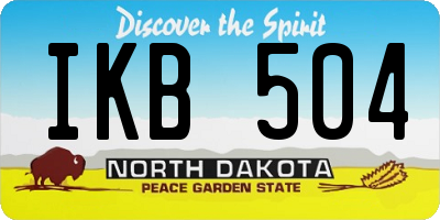 ND license plate IKB504