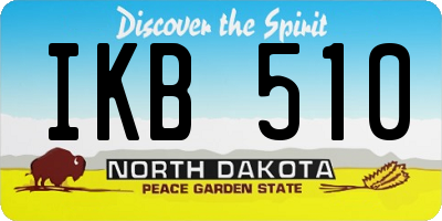ND license plate IKB510