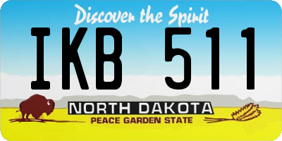 ND license plate IKB511