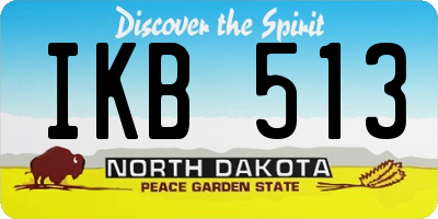 ND license plate IKB513