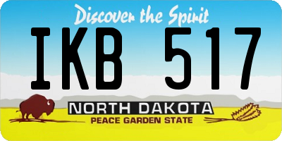 ND license plate IKB517