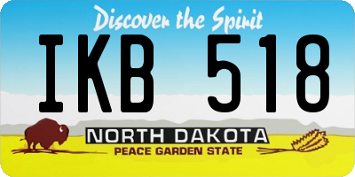 ND license plate IKB518