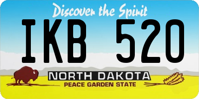 ND license plate IKB520