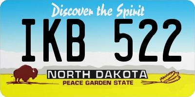 ND license plate IKB522