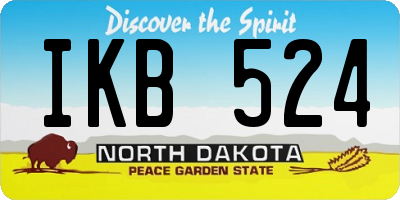 ND license plate IKB524
