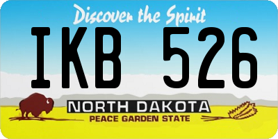 ND license plate IKB526