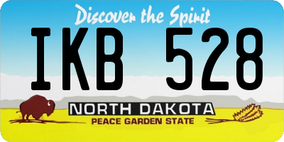 ND license plate IKB528