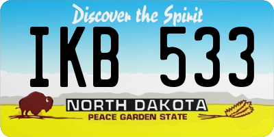 ND license plate IKB533