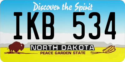 ND license plate IKB534