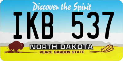 ND license plate IKB537