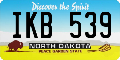 ND license plate IKB539