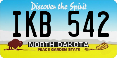 ND license plate IKB542