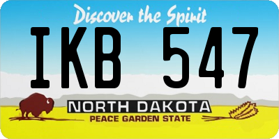 ND license plate IKB547