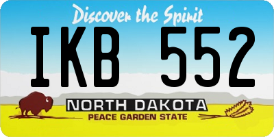 ND license plate IKB552