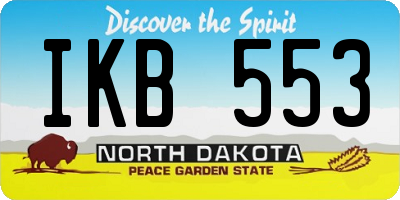 ND license plate IKB553