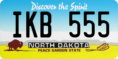 ND license plate IKB555
