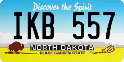 ND license plate IKB557