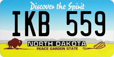 ND license plate IKB559