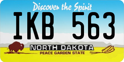 ND license plate IKB563