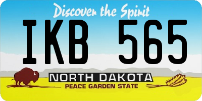 ND license plate IKB565