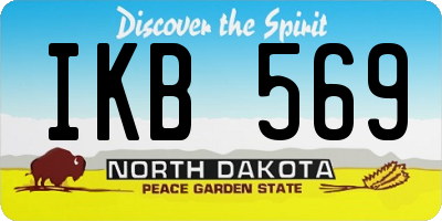 ND license plate IKB569