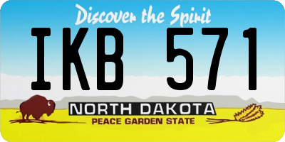 ND license plate IKB571