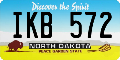 ND license plate IKB572