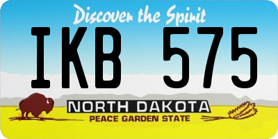 ND license plate IKB575
