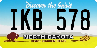 ND license plate IKB578