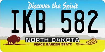 ND license plate IKB582