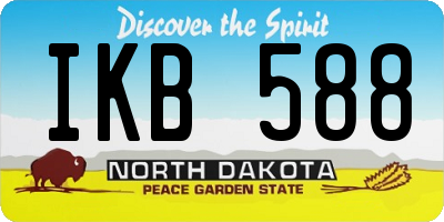 ND license plate IKB588