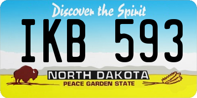 ND license plate IKB593