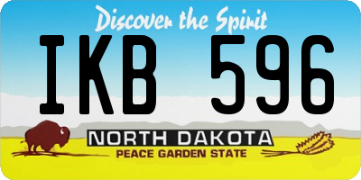 ND license plate IKB596