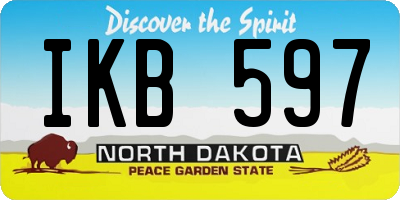 ND license plate IKB597