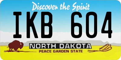 ND license plate IKB604