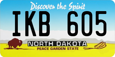 ND license plate IKB605