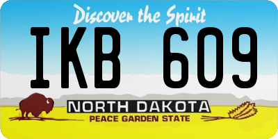 ND license plate IKB609